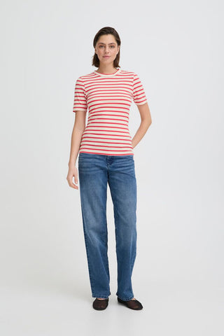 ICHI T-SHIRT T-shirt a righe in cotone