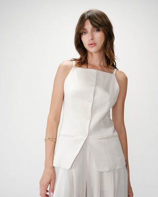 Grace & Mila Gilet sartoriale in misto lino