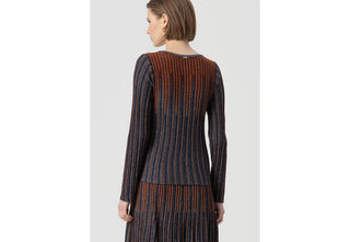 FRACOMINA FS25WT7007K558Q7 MAGLIA Maglia slim a coste con lana e lurex