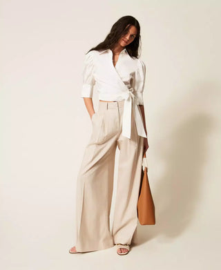 TWINSET ACTITUDE Camicia a portafoglio in popeline
