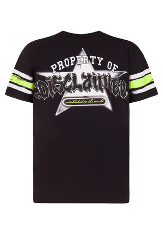 DISCLAIMER T-shirt in jersey stampata