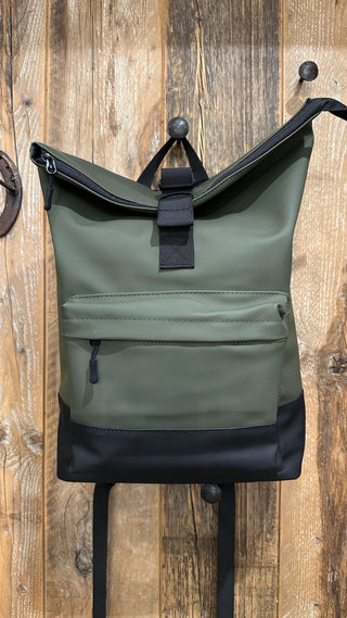 LOVE MADE 10017 Accessori Zaino CITY FLAP a tinta unita in nylon