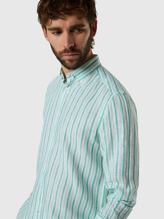NORTH SAILS Camicia di lino a righe effetto sbiadito