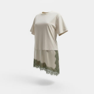 MOTEL T-SHIRT T-shirt fondo pizzo