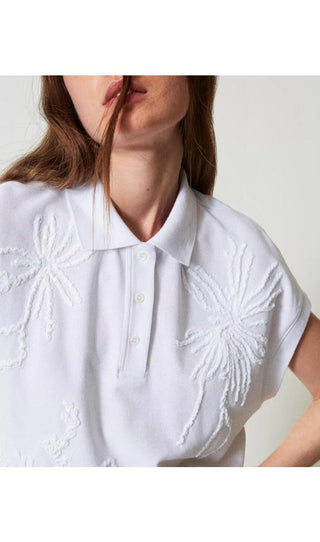 TWINSET ACTITUDE T-shirt polo in piquet