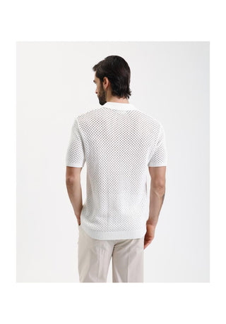 GIANNI LUPO Polo in maglia traforata