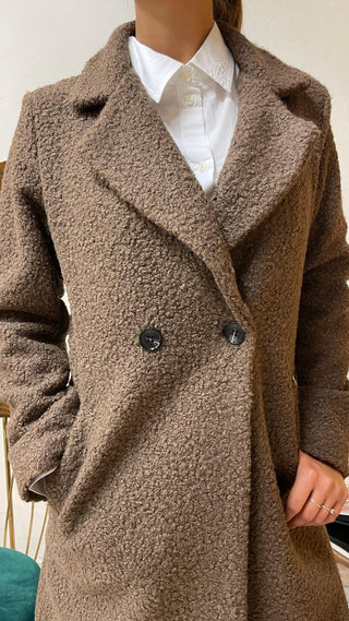AKE' Cappotto TEDDY Doppiopetto