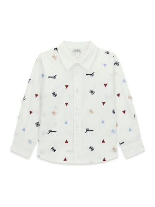 GUESS Camicia con ricami logo e motivi multicolore