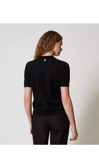 TWINSET ACTITUDE Maglia polo con ricamo