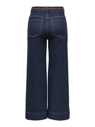 Only ONLMADISON Vita alta Wide Leg Fit Cropped Jeans