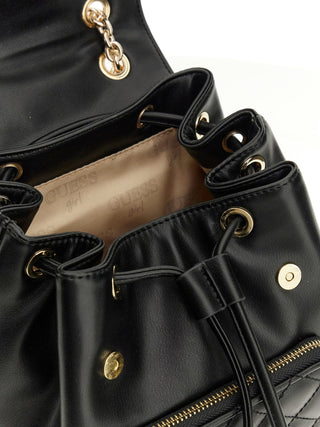 GUESS Zaino effetto nappa trapuntata con placca logo,