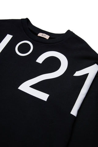 N°21 FELPA Felpa girocollo con logo stampato N°21