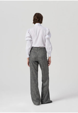 FRACOMINA Pantalone flare a palazzo in tweed