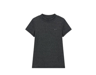 GUESS J5BI41K0670 T-SHIRT Maglietta a maniche corte in lurex a coste