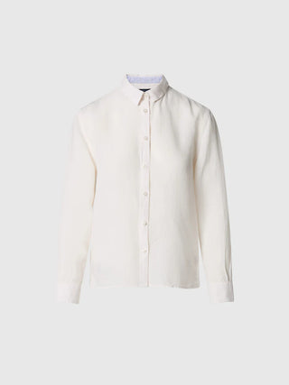NORTH SAILS Camicia in lino con logo ricamato