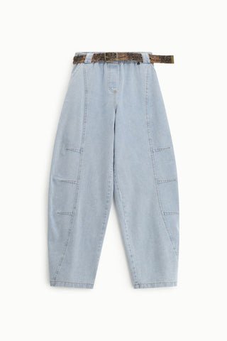 DIXIE Jeans balloon con cintura in vita decorativa