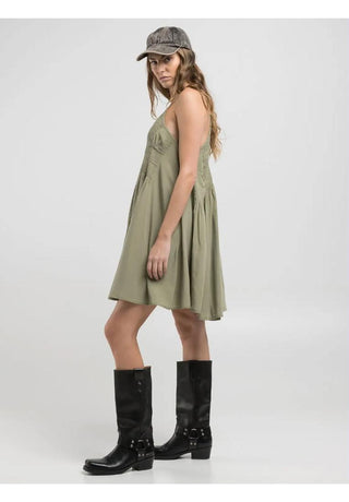 REPLAY Vestito mini realizzato in fresco lino tinta unita