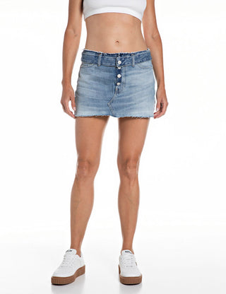 REPLAY Minigonna realizzata in red cast indigo denim