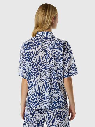 NORTH SAILS Camicia in mussola con stampa corallo