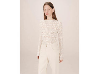 Grace & Mila T-shirt scollo tondo in pizzo
