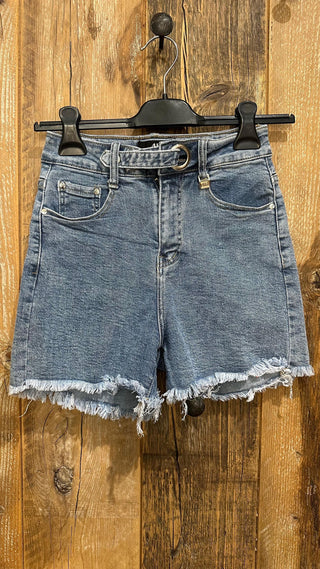 AKE' Shorts denim con cintura