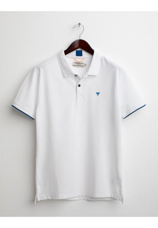 FRED MELLO Polo a Manica Corta in Piquet Stretch