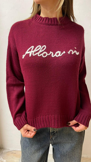 AKE' Pullover girocollo allora si