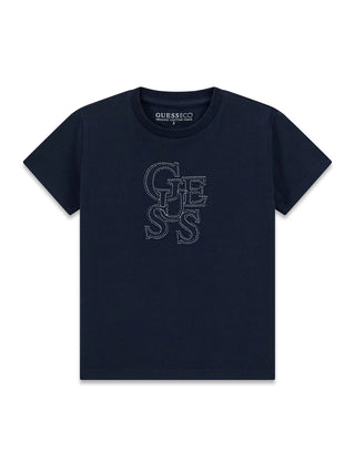 GUESS T-shirt con logo ricamato sul davanti